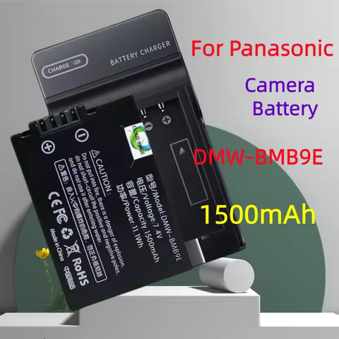 1500mAh DMW-BMB9E DMW BMB9 BMB9E Lithium Battery or Charger For Panasonic Camera Lumix DC-FZ82 FZ70 