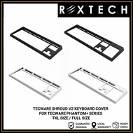 REXTECH TECWARE SHROUD V2 CLASSIC COVER FOR PHANTOM+ 87/104 KEYS KEYBOARD - BLACK / WHITE