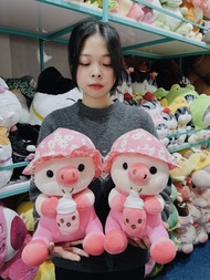 Gấu Bông Lợn Mũ Hoa Ôm Bình - Heo Bông Gấu Bông City