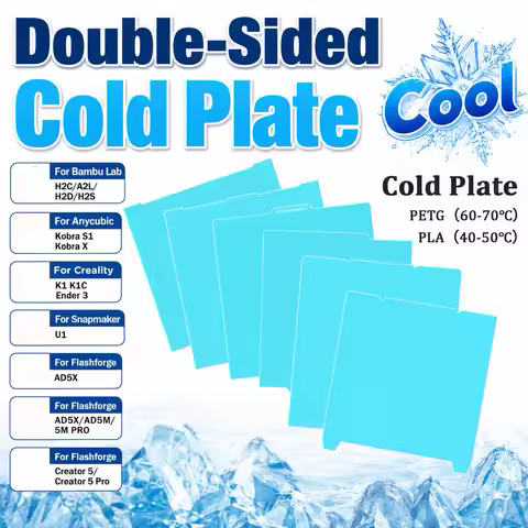 Glacier Cold Plate For Bambu Lab H2D H2S A1 P1 X1C P2S H2C Cool Build Plate For Anycubic Kobra S1 Ko