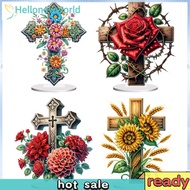 2D/Flat Cross DIY Diamond Painting Desktop Decorations Bedroom Table Decoration