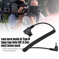 D-Tap B-Type Male to Right Angle DC Cable(5.5x2.5mm)Adapter Cable Accessory for Camera and V-Mount B