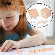 Tadill Base Ten Blocks Wooden Learning Toy Math Manipulatives Counting Square Number Blocks Subtract