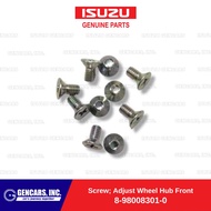 Isuzu Screw; Adjust Wheel hub Front for Alterra/ Dmax 2004-2021 (8-98008301-0) (Genuine Parts)
