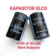 RUBYCON CAPACITOR ELCO 4700 63 V ELKO 4700UF 63V