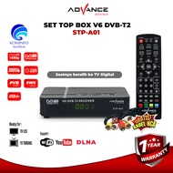 Set top Box Advance STP-A01 tv digital dvb t2 Receiver Penerima Siaran Full HD/ STB DVB-T2 Wifi Bisa Youtube