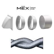 MAR125WH (5 นิ้ว) SET อุปกรณ์ช่องระบายอากาศ แบบครอบกันฝน สำหรับเครื่องดูดควัน