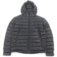 MACKAGE KEAGAN-RS 再生尼龍拉鍊連帽輕薄羽絨服，黑色，男款 40 碼，成色極佳