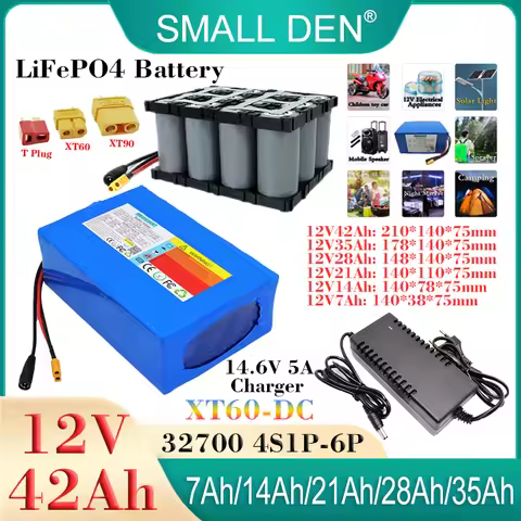 12V 7Ah 14Ah 21Ah 28Ah 35Ah 42Ah 32700 Lifepo4 Battery 30A discharge For Fishing boat Sprayer Audio 