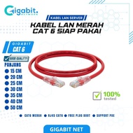 MERAH Short LAN Cable Red Cat 6 Gigabit Support PPOE UTP Cable RJ45 CAT 6 15/20/25/30 CM