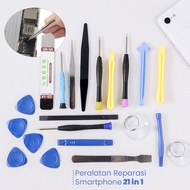 PERALATAN 21 in 1 Smartphone Repair Equipment - Screwdriver set service Hand Phone Disassembly Tool LCD Casing hp Complete Touchscreen Opener LCD Mobile Android Laptop Monitor
