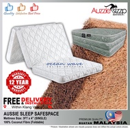 FREE DELIVERY VALUE BUY 4” AUSSIE SLEEP SAFESPACE 100% COCONUT FIBRE (FOLDABLE) MATTRESS (SIZE: SING