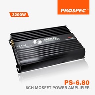 PROSPEC PS-6.80 6 Channel Power Amplifier MOSFET 3200W PROSPEC Car Amplifier 6CH Power Amp 6 Channel
