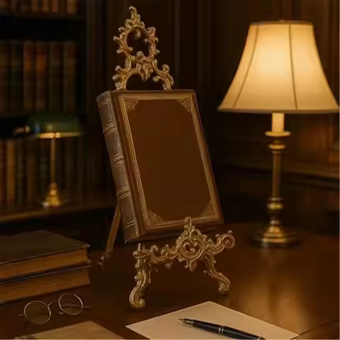 Painting Easel Alloy Metal Art Easel Photo Display Stand Decorative Plate Stand