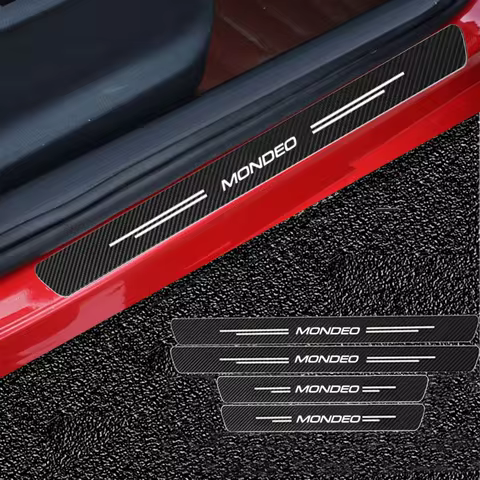 60X7CM Auto Door Sill Protection Tape Carbon Fiber Protector Strip Sticker for Ford Mondeo mk3 mk4 m