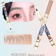 ดินสอเขียนคิ้วเหลว 600 มก. สำหรับขอบตาล่าง มีปลายพู่กันหัวสี่แฉกสร้างคิ้วที่ดูธรรมชาติง่ายๆ และอยู่ต