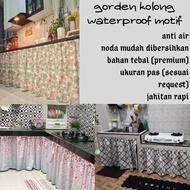 Gorden kolong dapur anti air wateroof motif