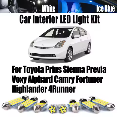 Interior LED Light Car Reading Bulbs Kit Canbus For Toyota Prius Sienna Previa Voxy Alphard Camry Fo