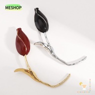 MESHOP Tulip Flower Brooch, Alloy Tulip Shaped Suit Corsage Pins, Exquisite Ins Style Temperament Wo
