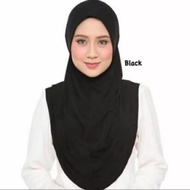 Tudung Lycra Soft Awning Dagu(Black)