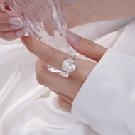 Nhẫn bạc LAMY Elegant Cultured Pearl Ring Silver 8222SV - Nhẫn bạc ta cao cấp