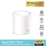 TP-Link Deco X20 AX1800 Mesh Wi-Fi6 ใน 1 กล่องมี 1 2 หรือ 3 เครื่อง (สามารถเลือกซื้อได้)