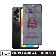 LAYAR Tempered Glass Ceramic Spy Privacy Screen Protector Type Oppo A98 4G Oppo A98 5G 2023/