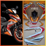 RS150R REPSOL HONDA V1 V2 BODY COVER SET COLOUR PARTS HLD - REPSOL 9TH WITH SIAP STICKER TANAM