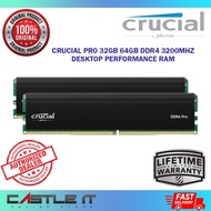 Crucial PRO DDR4 64GB / 32GB 3200MHZ PC3200 Kit of 2 (2x32GB) (2x16GB) Desktop Performance Ram