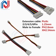 5Pcs JST 1.25mm PH2.0 XH2.54 Extension Line 2/3/4/5/6/Pin PH 2.0mm XH2.54MM Male To Female Connector