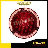 TRIMAS 24LED Bus Truck Lorry Trailer Light Signal Reverse Brake Tail Round Lamp 12V 24V