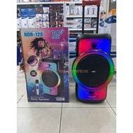 SPEAKER POWERFULL SOUND MULTIMEDIA DJ TROLLEY SPEAKER NDR-128 Rechargeable Party Speaker with wirele