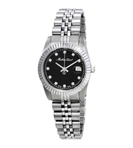 Rolly III Crystal Black Dial Ladies Watch D810AN