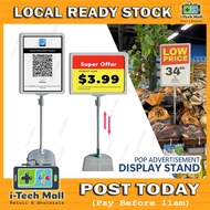 A4 Table Top Frame Price Stand / Pop Clip Metal Stand/ Snap Frame Poster Display Stand