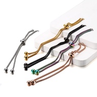 St.kunkka 3pcs Stainless Steel Adjustable Bracelet Ins Style Hot Selling Girl Friendship Gift