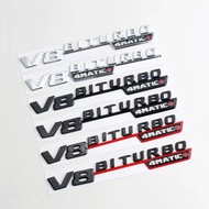 Car Fender Side Emblem V8 Biturbo 4matic Logo For Mercedes C63S W205 E63S W213 S63 W222 GLC63S X253 