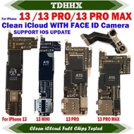 Free iCloud Motherboard For iPhone 13 Pro Max 128g/256g 512GB Mainboard With Face ID CleanediCloud M