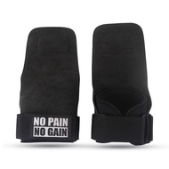 astoreshop21 ถุงมือสำหรับออกกำลังกาย 1 คู่ Cowhide Gym Gloves Grips Weightlifting Fitness Pull Up Cr