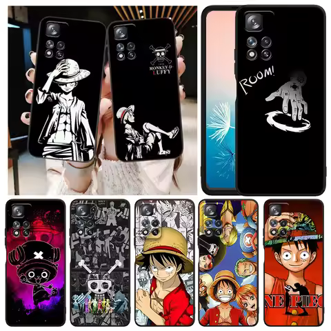 Anime Japanese One Piece For Xiaomi Redmi Note 12R 12 12S Turbo 11 11T 11S 10 10S 9 8 Pro Plus 5G Bl