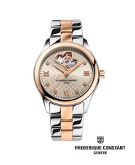 Frederique Constant นาฬิกาข้อมือผู้หญิง Automatic FC-310LGDHB3B2B Diamonds Double Heart beat Ladies