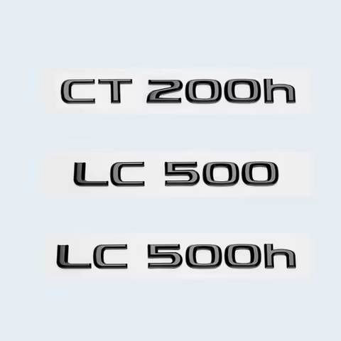 Glossy Black 3D ABS Letters Number CT200h LC500 LC500h HYBRID Emblem For Lexus Car Trunk Logo Sticke