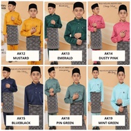 [AK12-AK19 Cekak Musang] Baju Melayu Budak Anas | Baju Melayu Cekak| Baju Melayu Kanak Kanak | Baju 