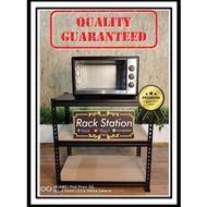 Boltless Rack~Oven~ Warna Hitam ~Tinggi 90 x Lebar 45 - 60 x Panjang 90 cm~3 level