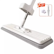 360° Spinning Flat Mop Easy Swap Microfiber Mop Pads Set Hands-Free Washing Mop for Hardwood Laminat