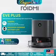 Authorized Roidmi Robot Vacuum and Mop Cleaner Eve Plus with Clean Base Smart Dust Collection Station