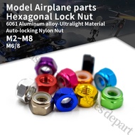 M6/M8 Aluminum Color Locknut Locking Self-Locking Nylon Ring Aluminum Alloy Screw Cap M2M3M4M5M6 NUT