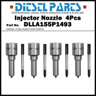 4x Diesel Fuel Injector Nozzle Tips DLLA155P1493 0433171921 for Ford Ranger Everest Mazda BT-50 2.5L