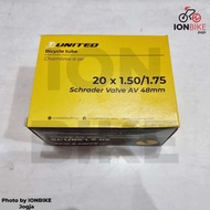 United Inner Tube 20 x 1.50 - 1.75 AV 48 Long Motorcycle Valve Folding Bike 406 20x1.50-1.75 20x1.50