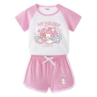 20262024Children Summer New Style Men Women Baby Hot Pants Short-Sleeved T-Shirt Shorts Casual Sport