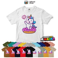 KATUN HLO KIDZ BOYS & GIRLS SHORT-SLEEVED T-SHIRT COMBED COTTON 30S UNICORN DONUT